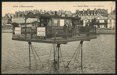 Moving Bridge at High Tide in Saint-Malo by French Photographer